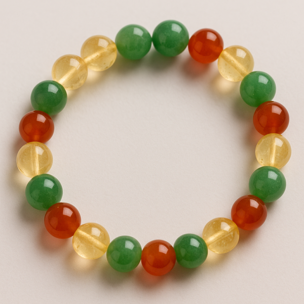 Creativity Bracelet- Citrine, Green Aventurine and Carnelian