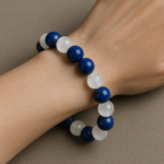 Meditation & Spirituality Bracelet- Selenite & Lapis Lazuli