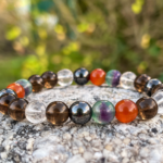 Study Bracelet Combo – Smoky Quartz, Clear Quartz, Hematite, Fluorite & Carnelian - Image 4