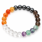 Study Bracelet Combo – Smoky Quartz, Clear Quartz, Hematite, Fluorite & Carnelian