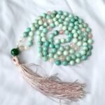 amazonite and rose quartz mala