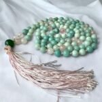 amazonite and rose quartz mala