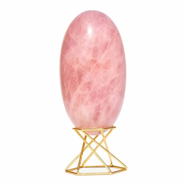 Rose Quartz Lingam GTI Certified crystal for meditation and spiritual practices