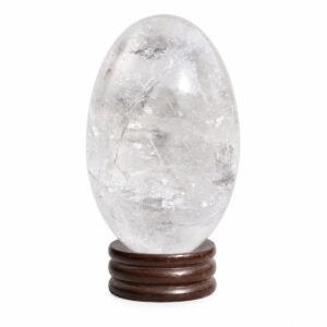 Clear Quartz Lingam GTI Certified crystal for meditation and spiritual practice