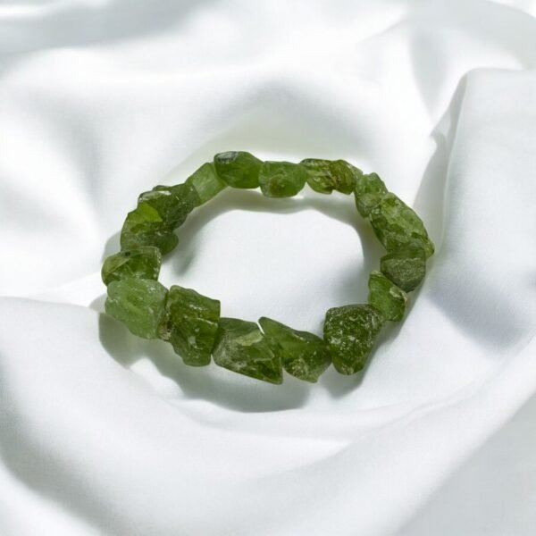 Raw Peridot Bracelet