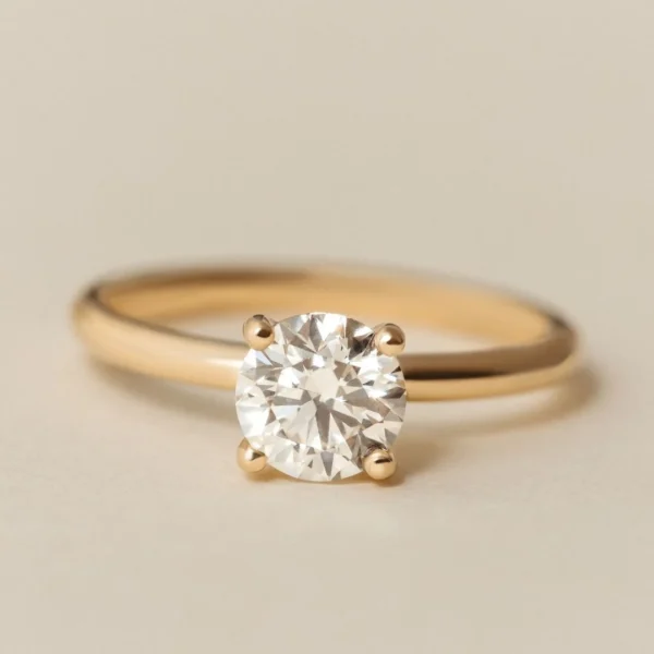 IGI Certified Round Cut Lab Grown Diamond Ring