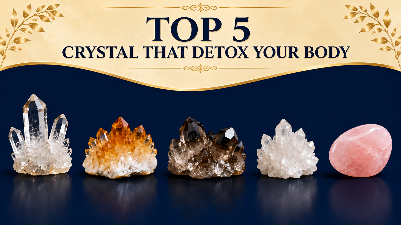 5 Best Crystals That Detox Your Body including Clear Quartz, Black Tourmaline, Selenite, Smoky Quartz and Amethyst by PureGemsWorld