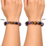 Triple Protection Crystal Bracelet Combination-Black Tourmaline, Amethyst, Smoky Quartz, Tiger Eye & Hematite - Image 5