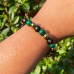 Transformation Crystal Bracelet Combination – Gold Obsidian, Malachite & Gold Hematite - Image 3