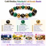 Transformation Crystal Bracelet Combination – Gold Obsidian, Malachite & Gold Hematite - Image 6