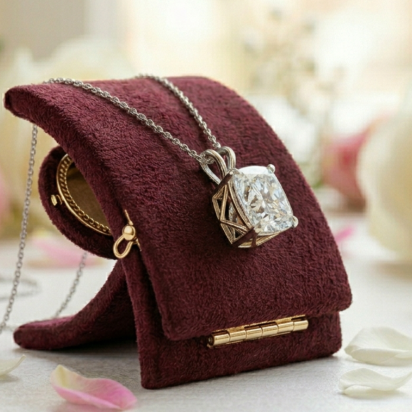 Cushion Cut Lab Grown Diamond Pendant