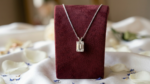 emerald cut diamond pendant lab grown CVD diamond IGI certified
