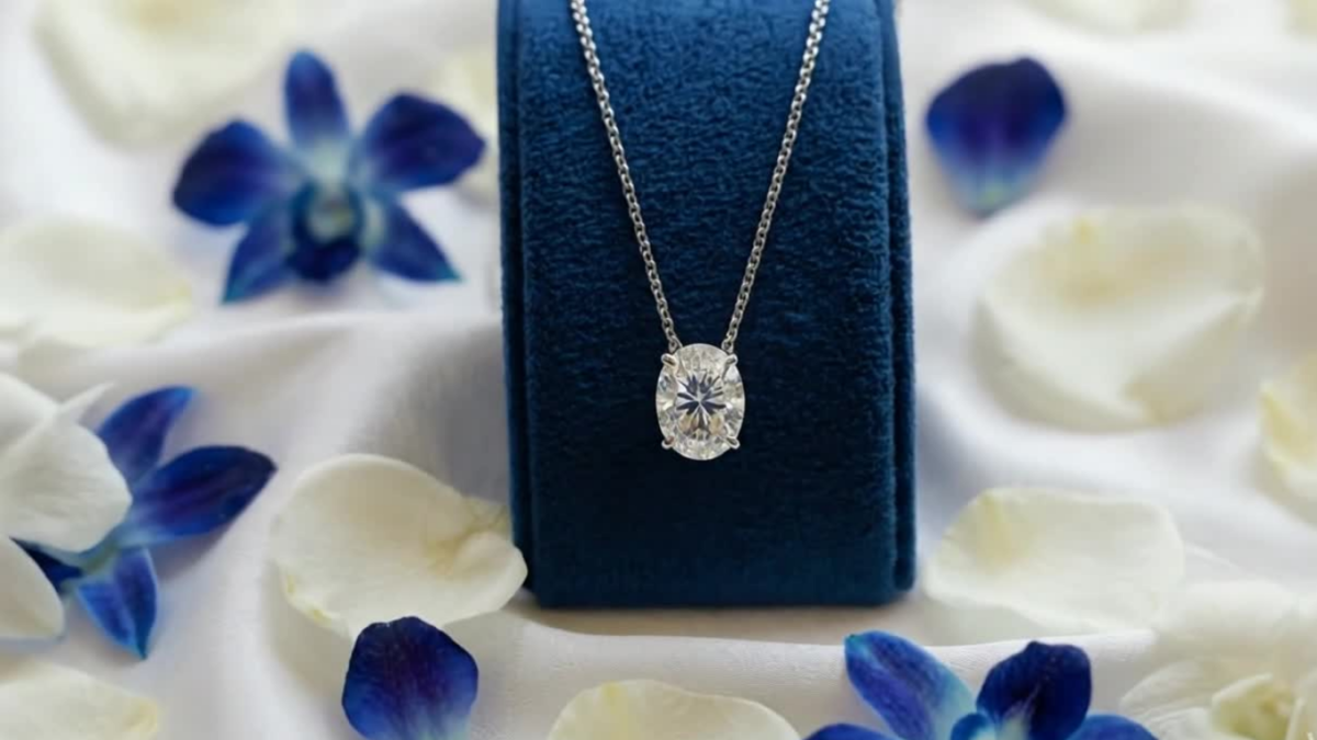 Oval Cut Diamond Pendant | IGI Certified Lab Grown CVD Diamond Pendant - Image 2