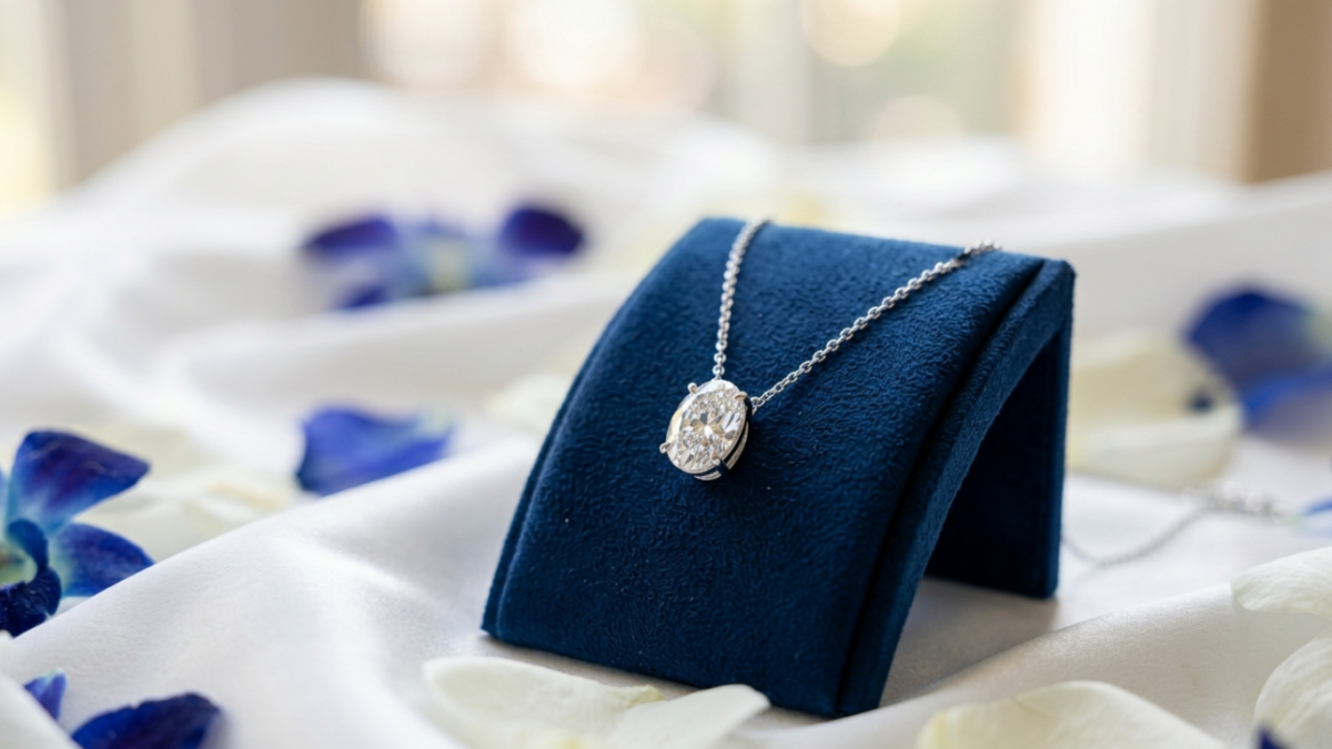 Oval Cut Diamond Pendant | IGI Certified Lab Grown CVD Diamond Pendant - Image 5