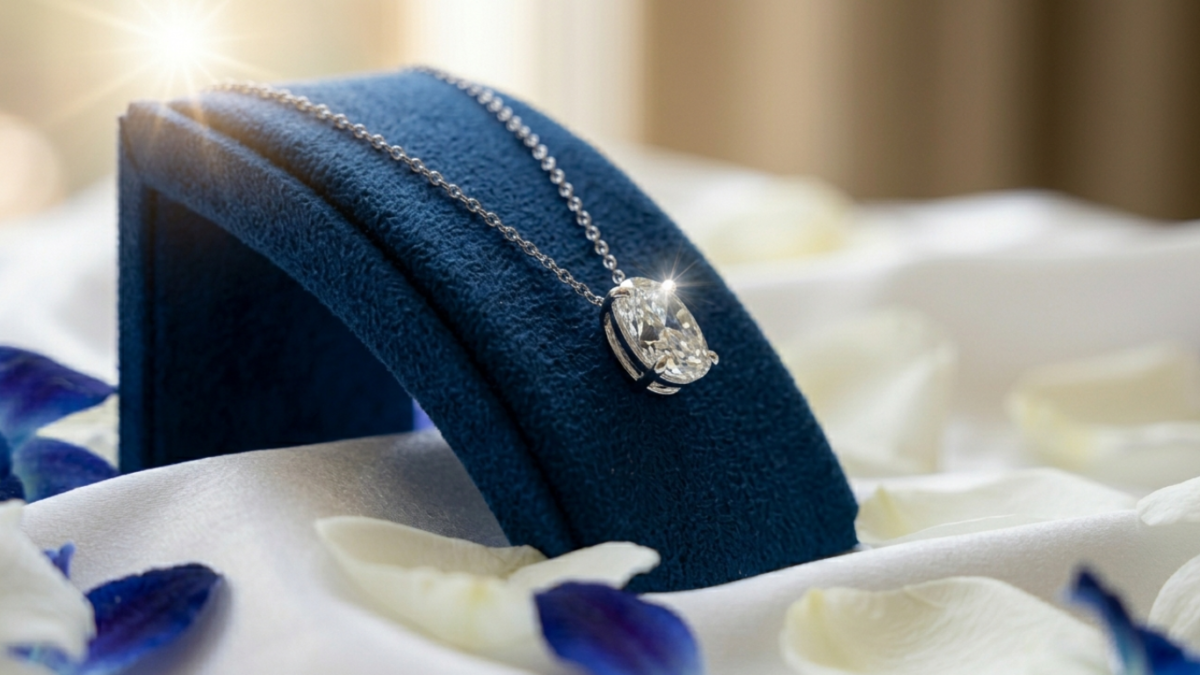 Oval Cut Diamond Pendant | IGI Certified Lab Grown CVD Diamond Pendant - Image 4