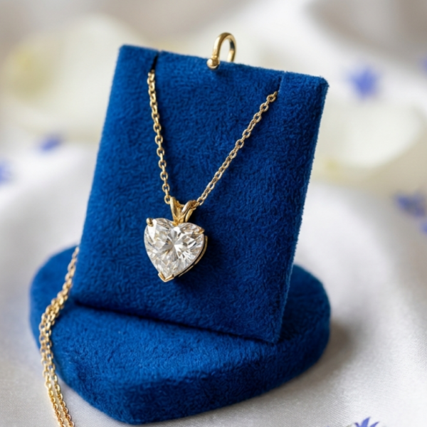 Elegant heart shape lab grown diamond pendant crafted for timeless love and brilliance