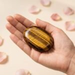 Healing crystal palm stone smooth polished gemstone for meditation and stress relief