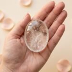Healing crystal palm stone smooth polished gemstone for meditation and stress relief