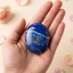 Healing crystal palm stone smooth polished gemstone for meditation and stress relief