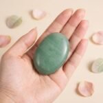 Healing crystal palm stone smooth polished gemstone for meditation and stress relief
