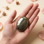 Healing crystal palm stone smooth polished gemstone for meditation and stress relief