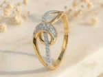 A Twisted Tale of Elegance The Ciarah CVD Diamond Gold Ring – Luxury Lab-Grown Designer Band