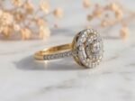 Celestial Swirl Double Halo Round Diamond Ring | Lab Grown Diamond - Image 2