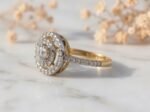 Celestial Swirl Double Halo Round Diamond Ring | Lab Grown Diamond - Image 3