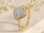 Cygnus CVD Diamond Gold Ring – Luxury Cluster Design for Elegant Women