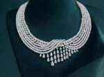 Diamond Draped Cascade Necklace Set | IGI Certified Jwellery - Image 4