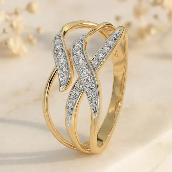 Elegant Leah CVD Diamond Ring – Luxury Lab Grown Diamond Gold Ring for Women