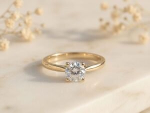 Eternal Promise Ring featuring a timeless diamond design with elegant detailing and a graceful finish.