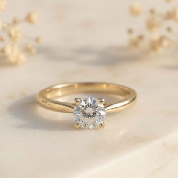 Eternal Promise Ring featuring a timeless diamond design with elegant detailing and a graceful finish.