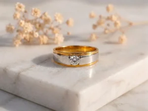 Flush Set Solitaire CVD Diamond Ring featuring a sleek flush-set lab-grown diamond in a modern band design.