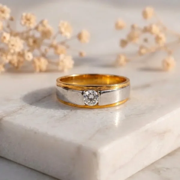 Flush Set Solitaire CVD Diamond Ring featuring a sleek flush-set lab-grown diamond in a modern band design.