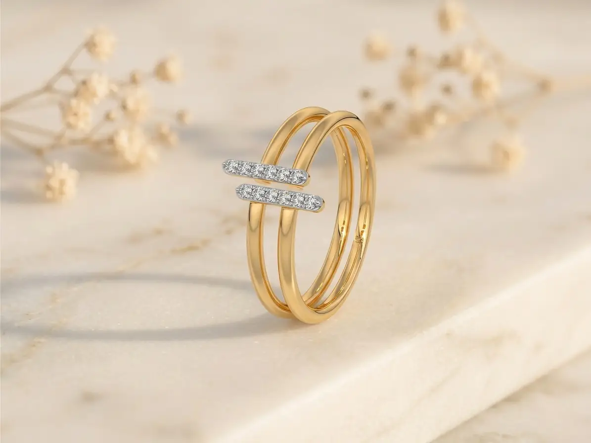 Keiki Open-Cuff Lab-Grown Diamond Ring – Adjustable Modern Gold Ring for Women Keiki Open-Cuff Lab-Grown Diamond Ring – Adjustable Modern Gold Ring for Women