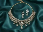 Royal Cascade Teardrop Diamond Necklace Set | Elegant Necklace Set - Image 3