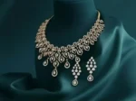 Royal Cascade Teardrop Diamond Necklace Set | Elegant Necklace Set - Image 4