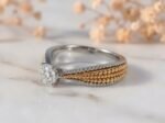 Vintage Beaded Solitaire Diamond Ring – Elegant Lab Grown Diamond Ring - Image 3