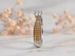 Vintage Beaded Solitaire Diamond Ring – Elegant Lab Grown Diamond Ring - Image 4