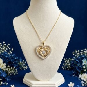 Eternal Baby Feet Lab Grown Diamond Pendant front side top angled views