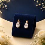 Elegant pear cut lab grown diamond hoop earrings in luxury finish