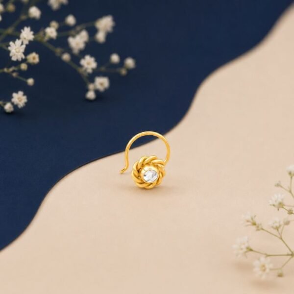 Nivara labgrown diamond nose ring with elegant minimal luxury design