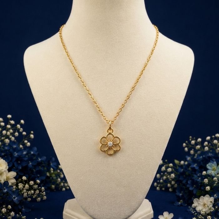 Sunflower Spark Lab Grown Diamond Pendant for Women Sunflower Spark Lab Grown Diamond Pendant displayed from front, side, top, and angled perspective with sparkling floral diamond design