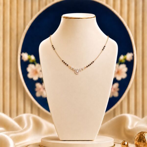 Grace Circle Lab Grown Diamond Mangalsutra with elegant circular diamond pendant design