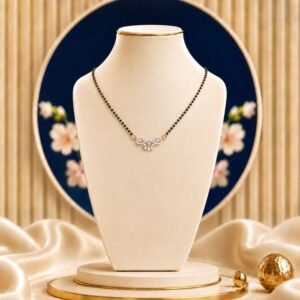 Butterfly Bloom Lab Grown Diamond Mangalsutra with elegant butterfly floral diamond design