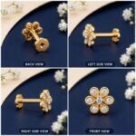 Mini Daisy Lab Grown Diamond Nose Pin – Cute Floral Diamond Nose Stud for Women - Image 2