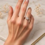 Elegant Lab-Grown Cluster Ring in Gold – Graceful Bypass Band CVD Diamond