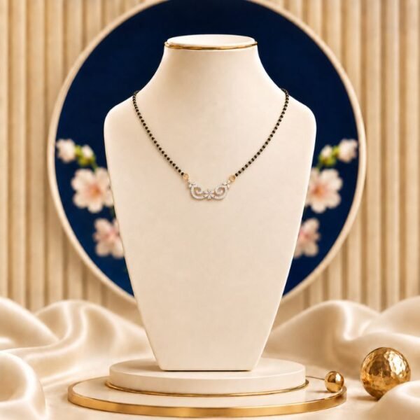 Divine Arc Lab Grown Diamond Mangalsutra with elegant arc-inspired diamond design