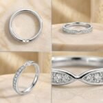Infinity Twist Lab Diamond Wedding Band in White Gold - Image 2